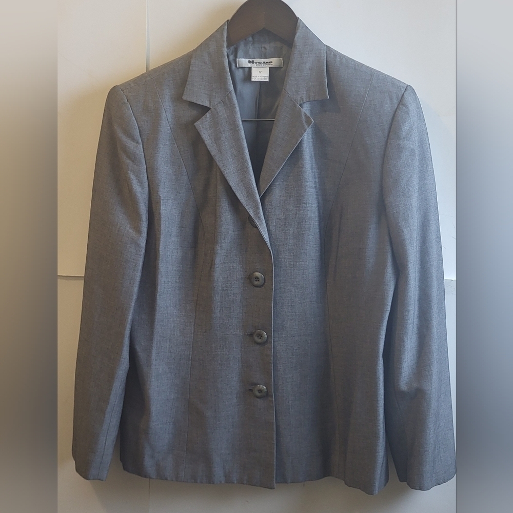 NYGARD, Blazer,Gray,Women's Size12